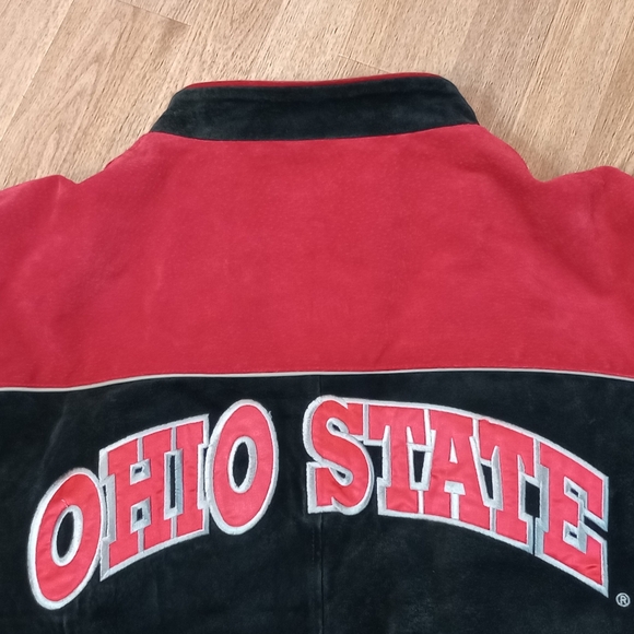 Ohio State Buckeyes Leather Jacket Mens 2XL XXL Suede Collegiate Licensed Produc - Picture 11 of 16